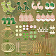 SUNNYCLUE 1 Box 10 Pairs Dinosaur Earrings Dangle Making Starter Kit Lovely Cartoon Animals Star Charm Dangle Earrings Glass Beads for Jewelry Making Kits Beginner Adult Women DIY Craft Supplies DIY-SC0020-91-2