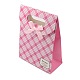 Pink Tartan Paper Gift Bags with Ribbon Bowknot X-CARB-N011-235-3-1
