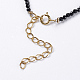 Natural Black Spinel Pendant Necklaces NJEW-K108-22-01-3