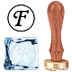 Штамп для льда с буквой f штамп для кубиков льда штамп для брендинга льда со съемной латунной головкой и деревянной ручкой винтажный 1.1