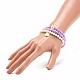 3pcs bracelets extensibles heishi surfeur en argile polymère faits à la main sertis de perles de verre BJEW-JB08072-03-3