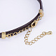 PU Leather Cord Choker Necklaces NJEW-H477-41-5