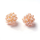 Perlas naturales hechas a mano perlas tejidas PEAR-L022-A01-2