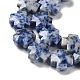 Perles de jaspe tache bleue naturelle G-K357-C03-01-4