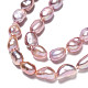 Fili di perle di perle d'acqua dolce coltivate naturali PEAR-N014-05F-3