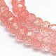Cherry Quartz Glass Beads Strands G-K090-01-1