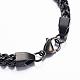 304 Stainless Steel Wheat Chain Bracelets BJEW-H508-06B-2