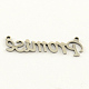 Fashionable Stainless Steel Word Charms STAS-R059-40-2