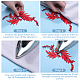 GORGECRAFT 4Pcs 2 Styles Red Leaves Iron On Patch Embroidered Patches Leaf Embroidery Applique Wedding Embroidery Patch for DIY Dress Jeans Clothes Garment Curtain Pillow Shoes Embellishments DIY-GF0008-58C-6