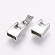 304 Stainless Steel Fold Over Clasps STAS-E144-148P-3
