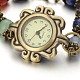 Aleación de estilo tibetano lapis lazuli pulseras de reloj BJEW-JB01754-06-2