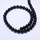 Natural Black Onyx Round Beads Strand G-L087-12mm-01-3