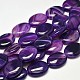 Dyed Oval Natural Agate Bead Strands G-M283-21-30x22mm-1