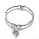 304 Stainless Steel Charms Bangles BJEW-P258-04-2