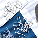 Gorgecraft 1 scatola 20 pezzi anelli rettangolari piatti in metallo lunghezza interna 30 mm resistente lega d'argento fibbia anello per bagagli borsa zaini portafogli cintura cinghia per indumenti cucito fai da te artigianato decorazione accessori DIY-GF0006-12C-5