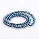 Full Rainbow Plated Glass Faceted(32 Facets) Round Spacer Beads Strands GLAA-A027-3mm-FR01-2