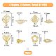 SUPERFINDINGS 32Pcs 8 Style Alloy Stud Earring Findings FIND-FH0005-74-2
