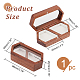 2-Slot Wooden Couple Rings Storage Boxes CON-WH0087-42A-2