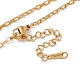 201 collar de cadena con clip de acero inoxidable para hombres y mujeres NJEW-P268-A35-2X5-3