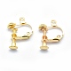 Brass Screw On Clip-on Earring Findings KK-L164-01-3