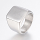 304 Stainless Steel Signet Band Rings for Men RJEW-G091-16-18mm-P-1