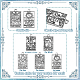 DICOSMETIC 50Pcs Antique Silver Tarot Card Charms Rectangle Tarot Charms Wheel Of Fortune The Lovers The World The Star Luna Zinc Alloy Tarot Dangle Charms for Jewelry Making FIND-DC0001-45-4