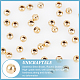 UNICRAFTALE 500Pcs 3mm Diameter Golden 304 Stainless Steel Round Seamed Beads Smooth Round Loose Beads Tiny Metal Hollow Crimp Bead for Jewelry Bracelets Necklace DIY Making Crafts STAS-UN0048-84-4