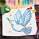 FINGERINSPIRE Dove of Peace Stencil 11.8x11.8 inch Peace Dove Drawing Painting Stencils Plastic Olive Branch Stars Pattern Stencil Reusable DIY Stencils for Painting on Wood Wall Floor Home Decor DIY-WH0391-0099-6