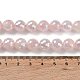 Cuentas electroplated Naturales de cuarzo rosa hebras G-Z038-A03-03AB-5