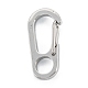 304 Stainless Steel Push Gate Snap Keychain Clasp Findings STAS-C024-13P-1