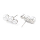 Rack Plating Brass Stud Earrings for Women KK-Z038-12P-2