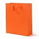 長方形の紙袋  ハンドル付き  ギフトバッグやショッピングバッグ用  レッドオレンジ  33x28x0.6cm CARB-F007-03G-3