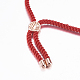 Bracelets à maillons en laiton avec zircone cubique de micro pave BJEW-E315-03A-4