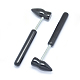 Натуральные черные агатовые ручные массажные палочки DJEW-F005-07-1