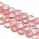 Chapelets de perles en verre de quartz de cerise G-T066-12-1