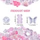 150 pezzo di perline acriliche rosa casuali con perline distanziali pastello perline sfuse a farfalla per la creazione di cordini per telefono portachiavi gioielli JX543C-2