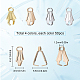 Sunnyclue 200 Stück Eispickel-Klemmbügel aus Legierung in 4 Farben FIND-SC0006-12-2
