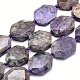 天然石チャロアイトビーズ連売り  ポリゴン  多面カット  28~31x22~24x8~10mm  穴：2mm  約12個/連  15.7~15.9インチ（40~40.5cm） G-O170-82-1