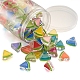 Craftdady 100pcs 10 couleurs perles acryliques émaillées transparentes TACR-CD0001-10-2