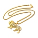 Collana con ciondolo leone in strass in lega NJEW-A017-03G-2