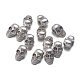 Antike silberfarbene Halloween-Totenkopf-Perlen aus tibetischer Silberlegierung X-AB-0922-4
