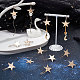 Beebeecraft 20Pcs Brass Star Earring Hooks KK-BBC0004-88-4