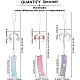 BENECREAT 3PCS Japanese Wind Chimes Pink/Blue/Purple Glass Wind Bells Handmade Pendants for Birthday Gift and Home Decoration HJEW-BC0001-12-2