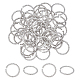 UNICRAFTALE 50pcs 12mm Twist Round Jumps Rings Open Connector Rings Stainless Steel Metal Jump Ring Jewelry Connectors for DIY Jewelry Making Stainless Steel Color STAS-UN0013-21P-1