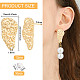 BENECREAT 12Pcs Real 18K Gold Plated Brass Stud Earring Hammered Earring Findings with 30Pcs Plastic Ear Nuts for Women Fashion Earring DIY Jewelry Gift Charms Stud 0.8mm Pin KK-BC0011-28-2