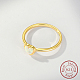 ハニーデュー合成オパール ハート指輪  925純銀製のリング  ゴールドカラー  内径：18mm FM4105-4-4