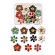 Arricraft 11 Farben 22 Stück Blume Messing Emaille Perlen KK-AR0002-04-1