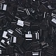MIYUKIティラビーズ  日本製シードビーズ  2穴  （tl401)不透明な黒  5x5x1.9mm  穴：0.8mm  約118PCS /ボトル  10 G /ボトル SEED-JP0008-TL401-2
