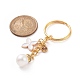 Porte-clés pendentifs en perles acryliques KEYC-JKC00427-3