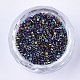 Electroplate Cylinder Seed Beads SEED-Q036-02A-B02-2